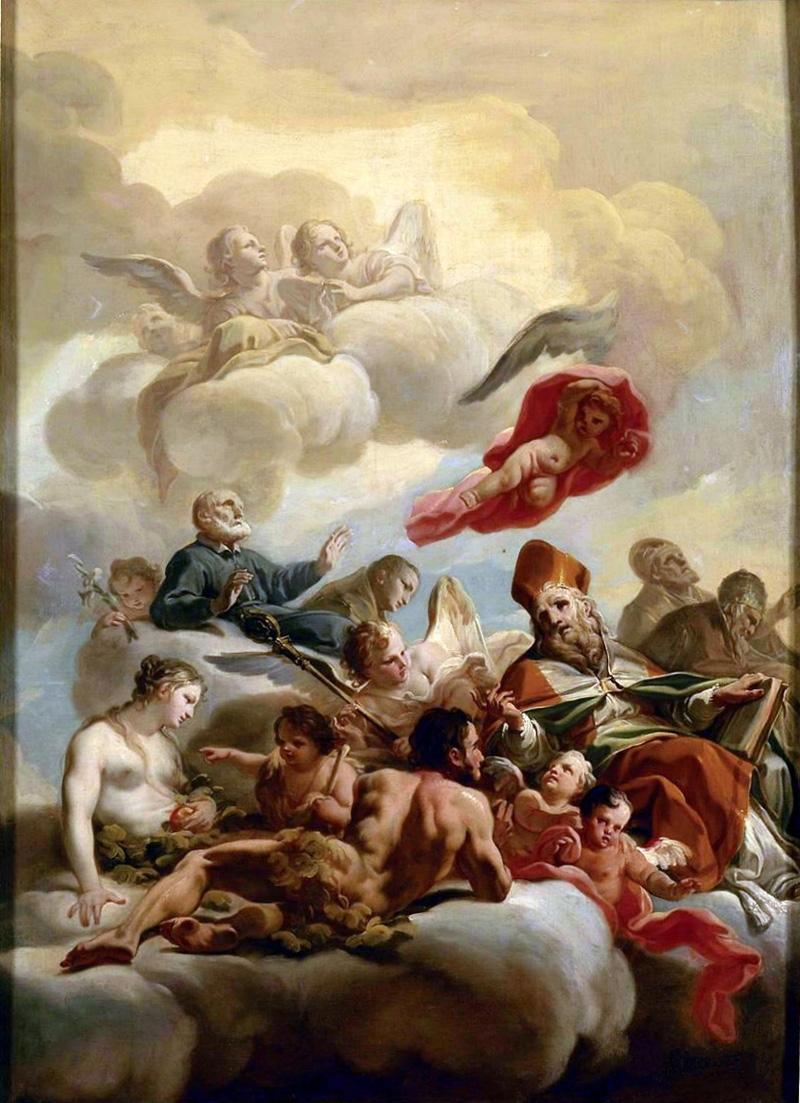 bozzetto for the ceiling of san nicola dei lorenesi 